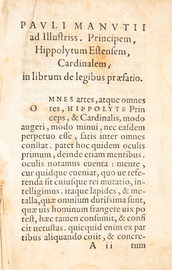 Antiquitatum Romanarum Pauli Manutii liber de legibus. Index rerum memorabilium