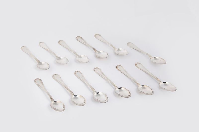 Dodici Cucchiaini da Te in Argento 800