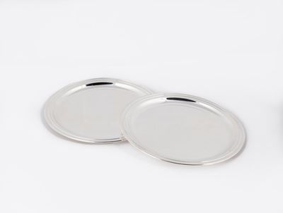 Coppia di Piattini Sottobrocca in Argento 800