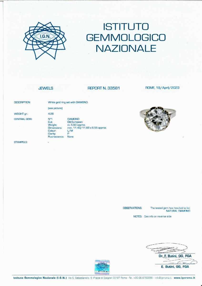 Anello in Oro e Brillante