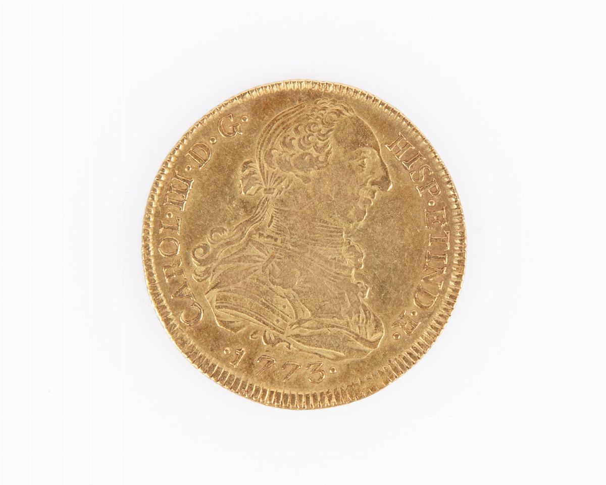 8 Escudos Carlo III 1773 Me Jm Perù - Lima