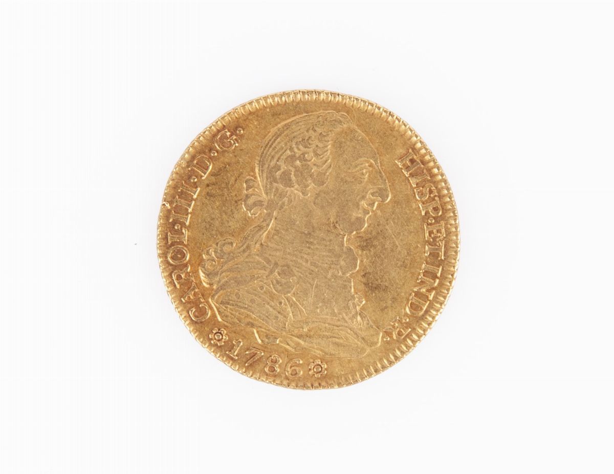 4 Escudos Carlo III 1786 S C Spagna - Siviglia