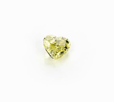 Diamante in Taglio Cuore, Ct. 2,01 Fancy Yellow