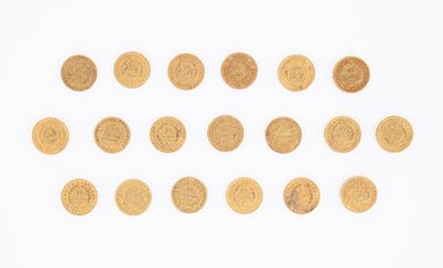 Lotto 19 Monete da 20 Franchi Napoleone i Francia