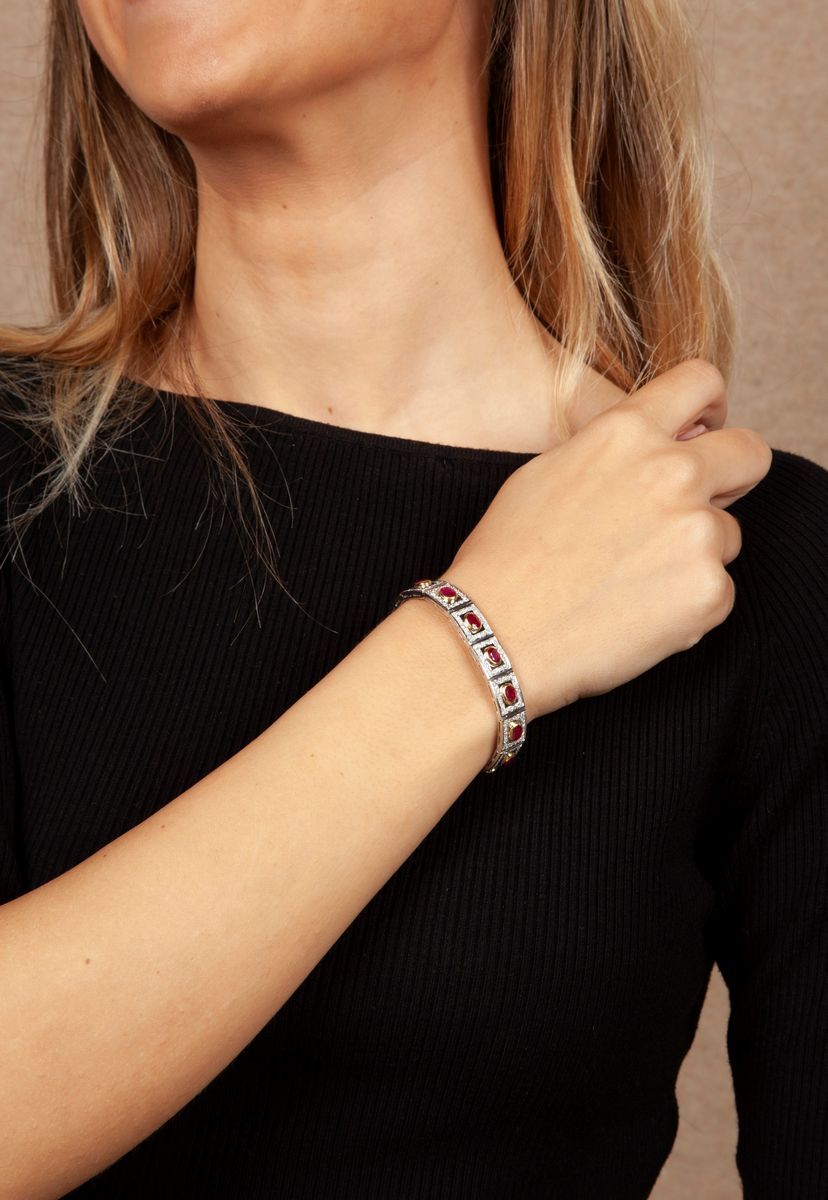 Bracciale in Oro Rubini e Brillanti