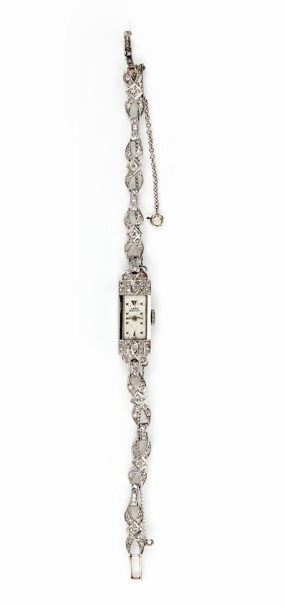 Orologio Polso Donna Anni '30 in Oro e Diamanti