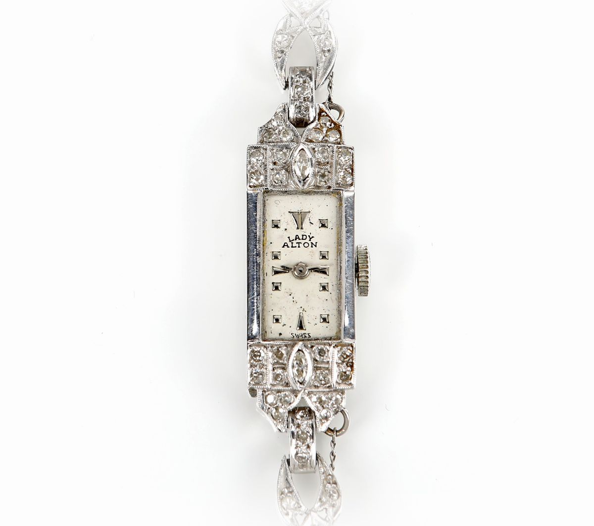Orologio Polso Donna Anni '30 in Oro e Diamanti