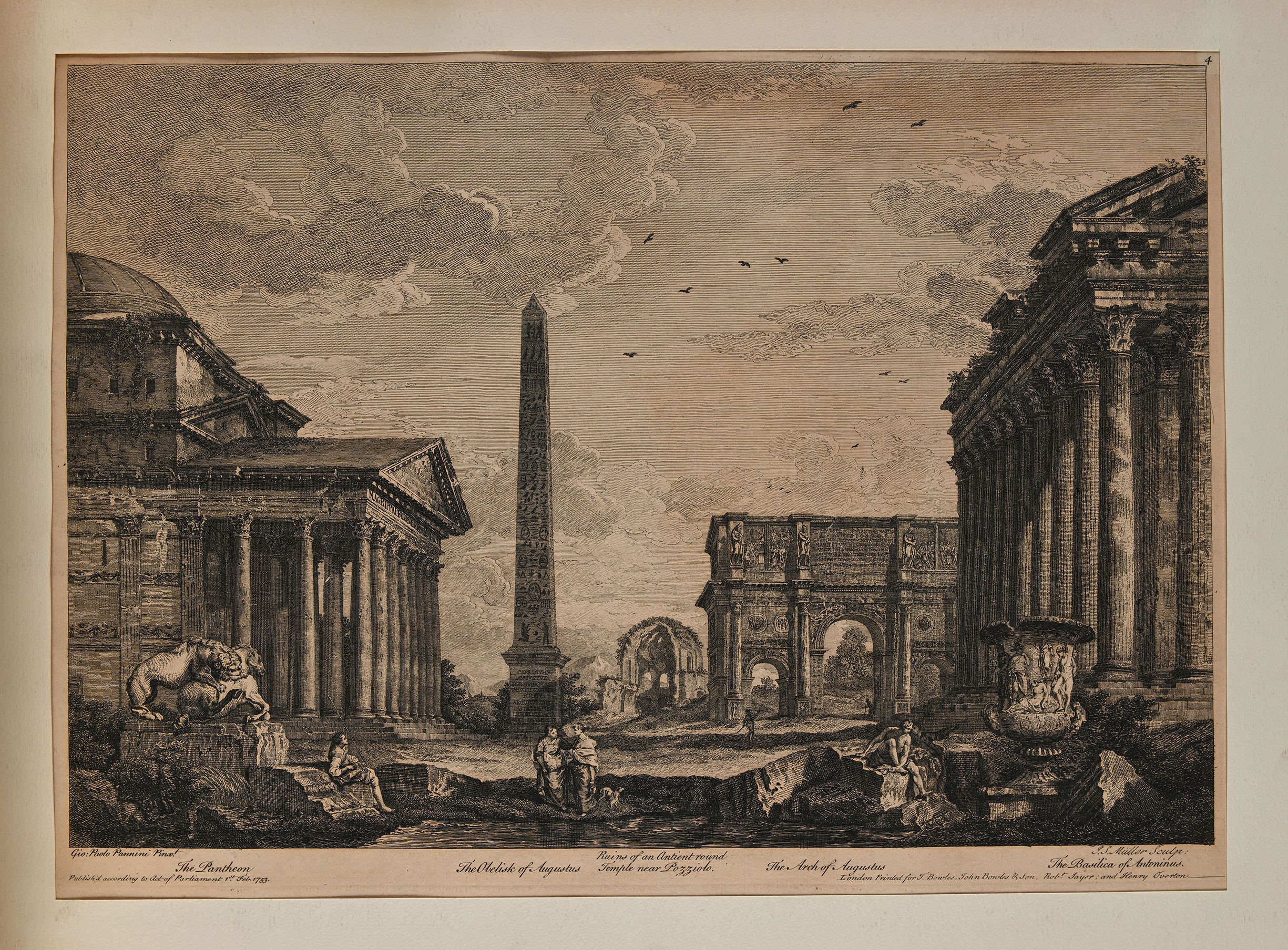 Giovanni Paolo Pannini Pinxit - 6 vedute fantastiche di Rovine romane
