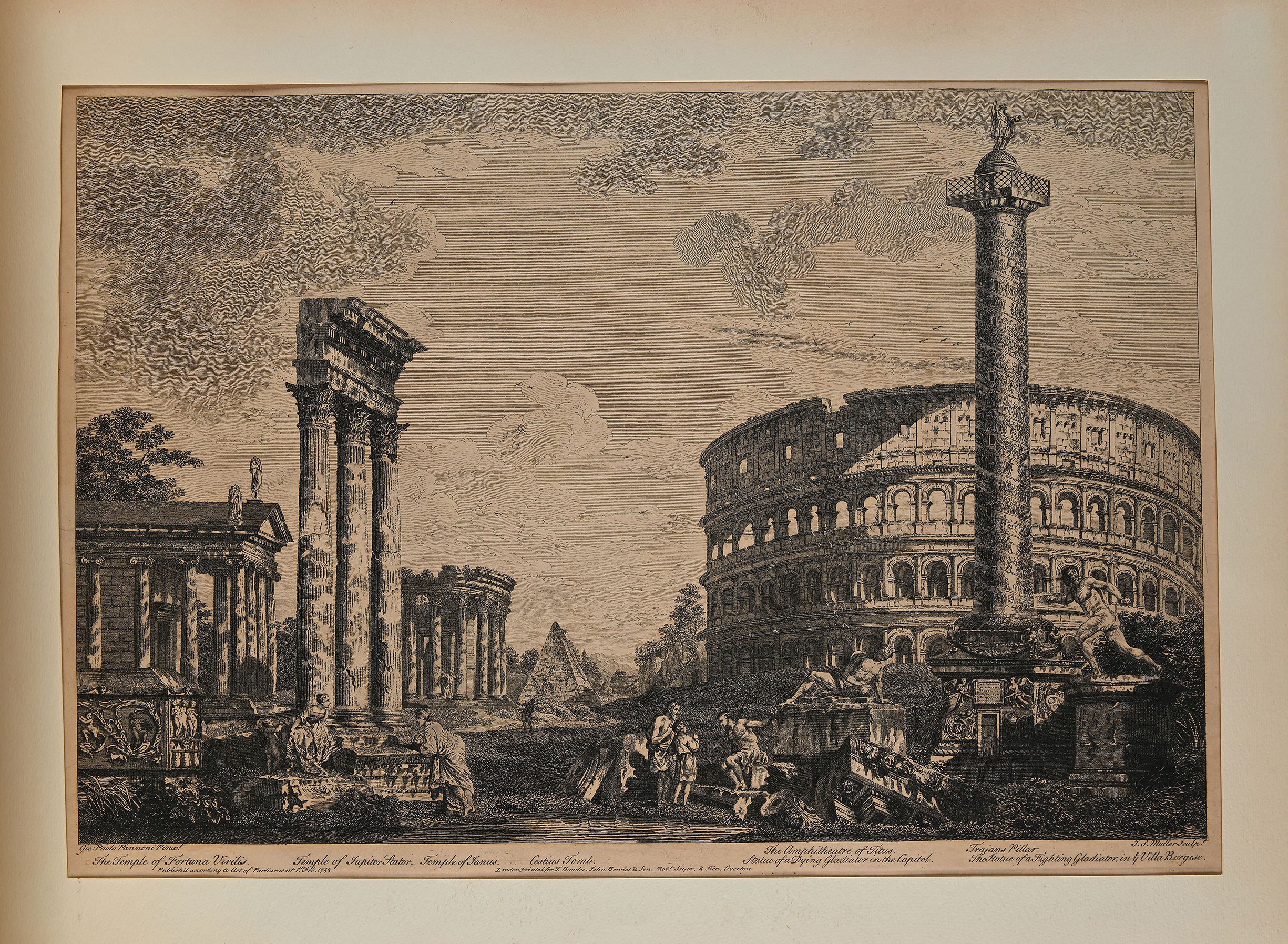 Giovanni Paolo Pannini Pinxit - 6 vedute fantastiche di Rovine romane
