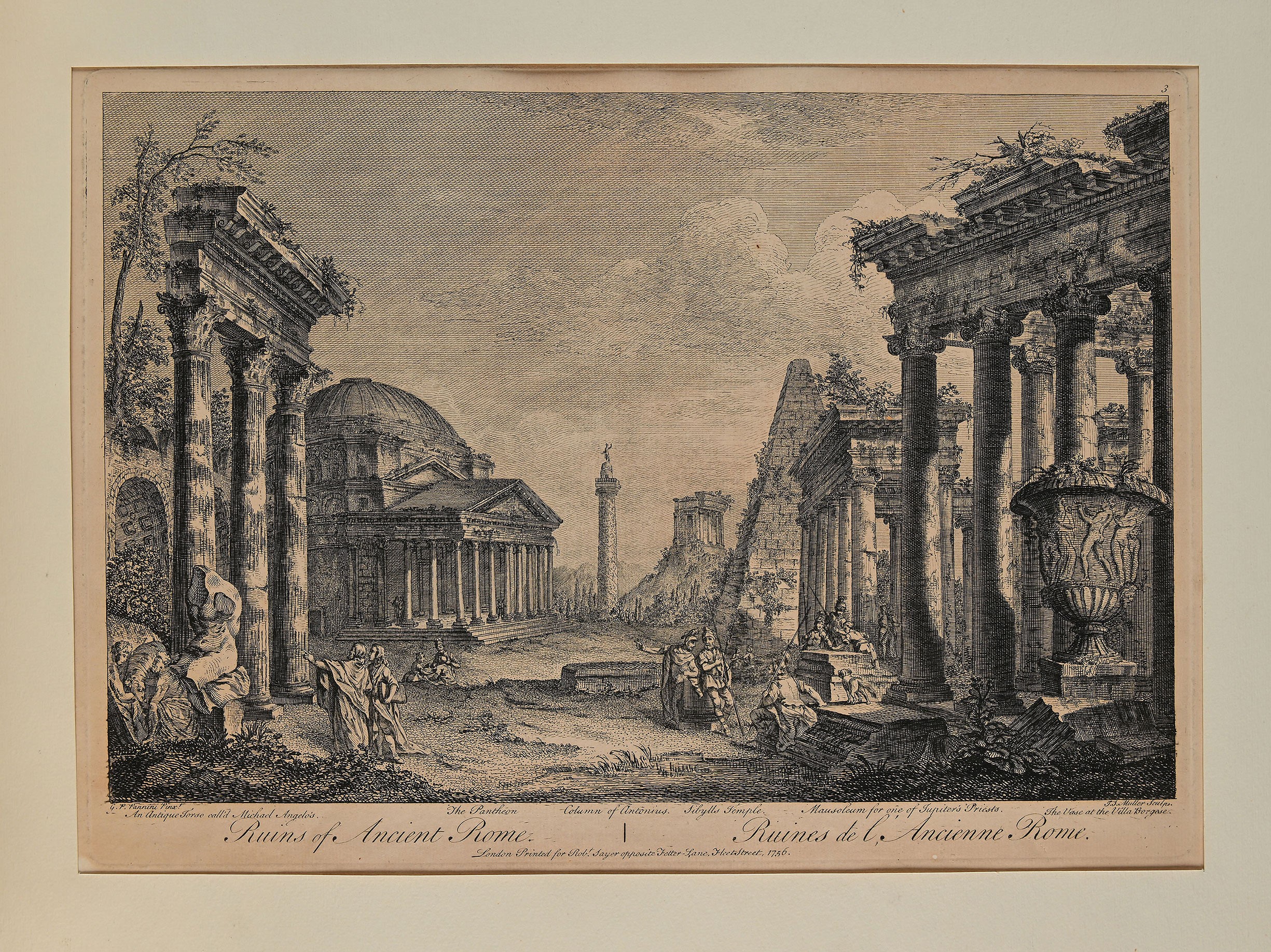 Giovanni Paolo Pannini Pinxit - 6 vedute fantastiche di Rovine romane
