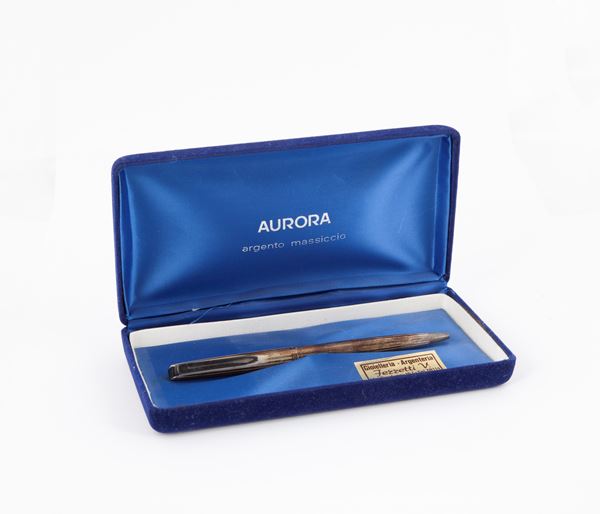 Aurora - Penna a sfera in argento 925/000  - Asta Asta a Tempo - Penne e Accessori da Scrivania - Casa d'Aste Arcadia