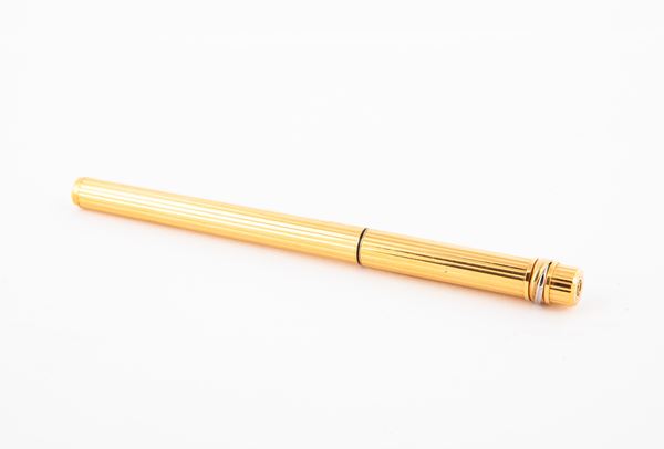 Cartier Must de - Roller in metallo placcato in oro giallo, bianco e smalto