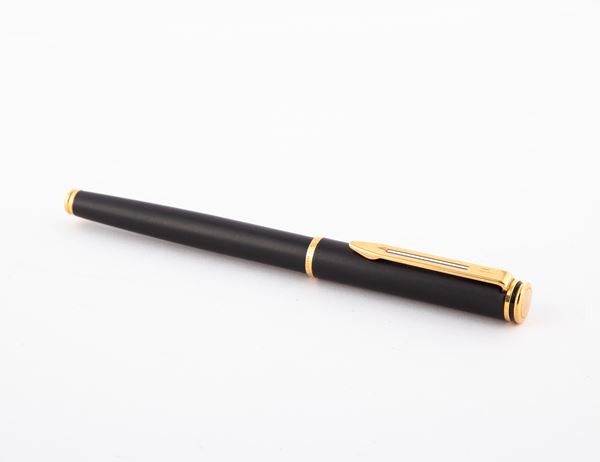 Waterman - Roller in metallo brunito con particolari dorati