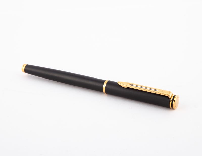 Waterman - Roller in Metallo Brunito con Particolari Dorati