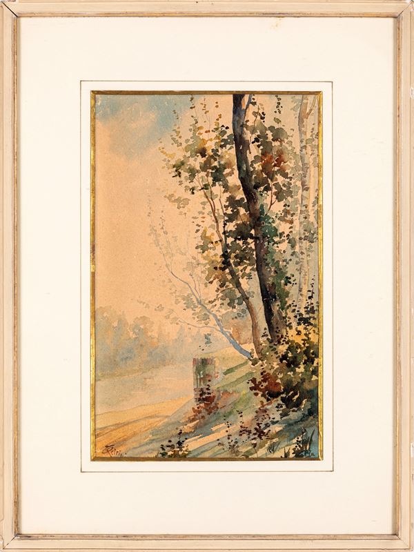 Guido Petrini - Paesaggio con alberi