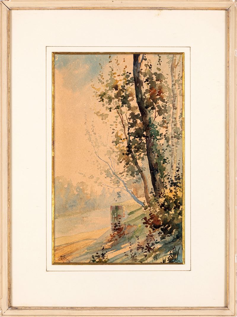 Paesaggio con alberi