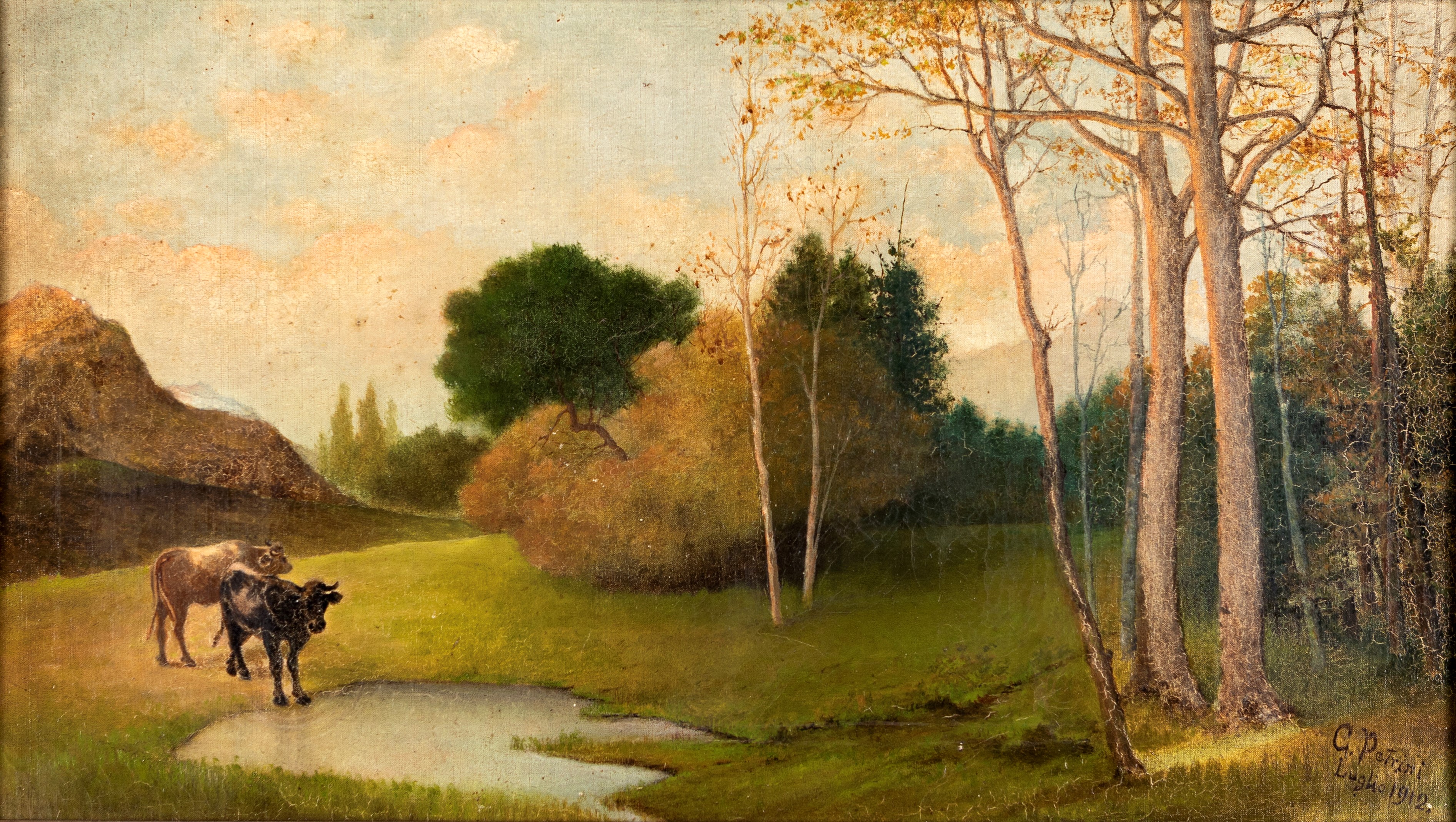 Guido Petrini - Paesaggio con Buoi
