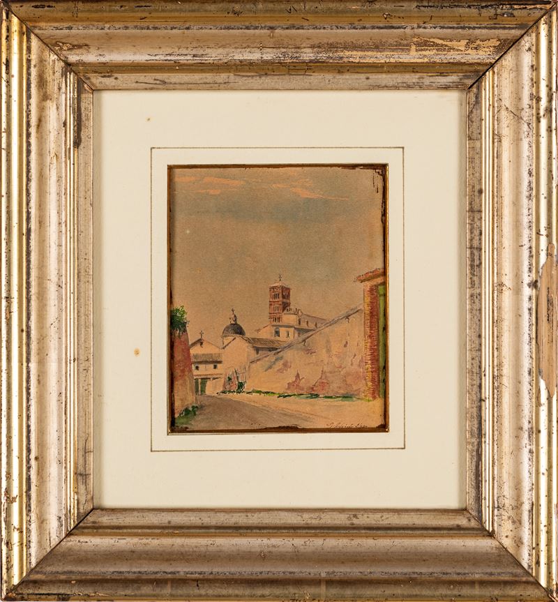 Guido Petrini - Veduta della Chiesa dei Ss. Giovanni e Paolo al Celio