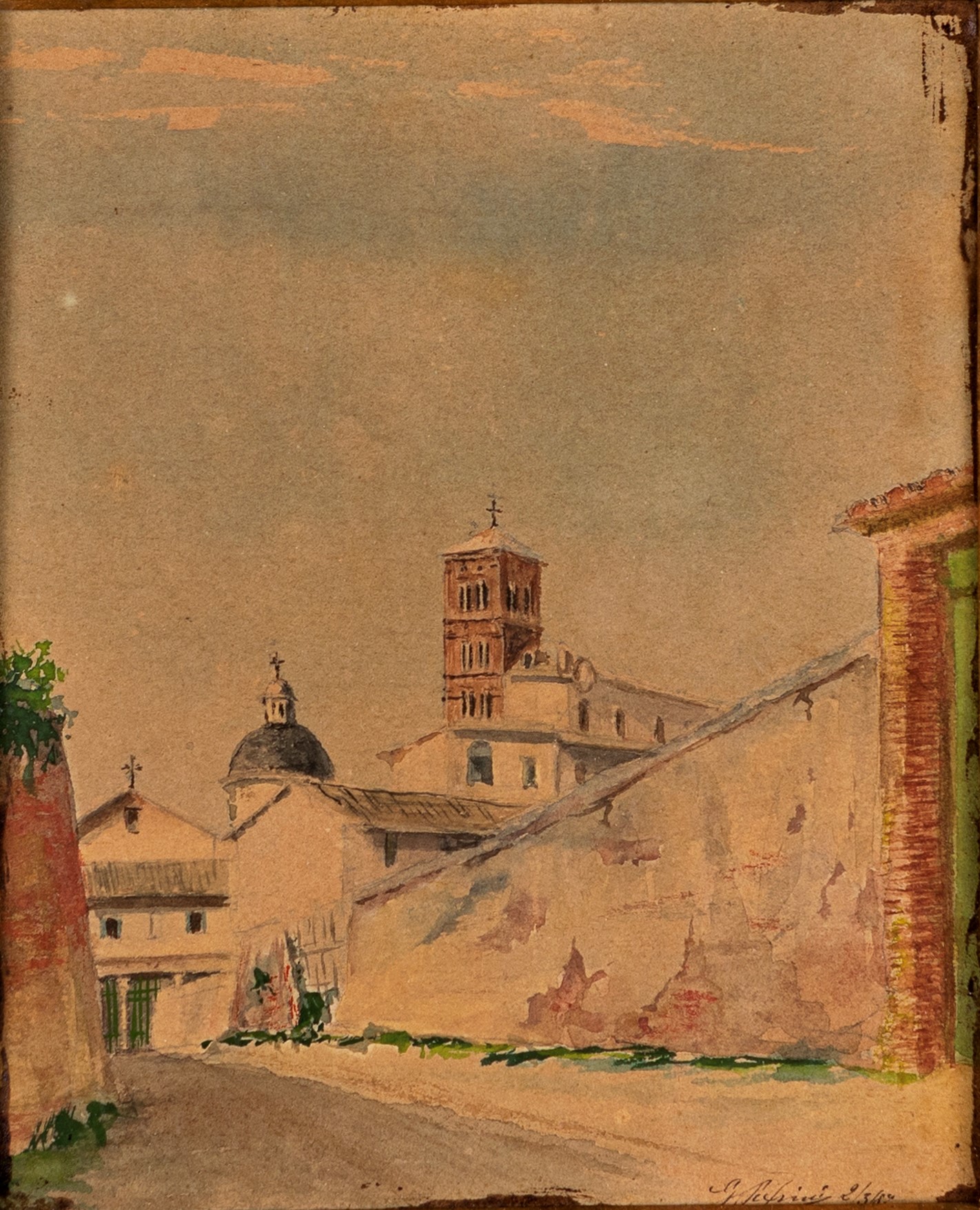 Guido Petrini - Veduta della Chiesa dei Ss. Giovanni e Paolo al Celio