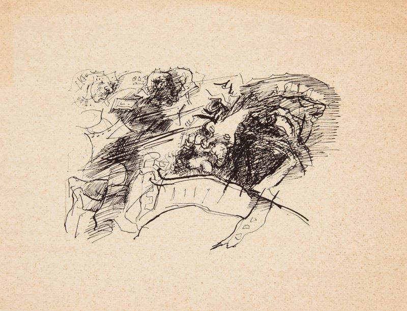 Edouard Pignon - Bozzetto per la Copertina del Catalogo della Mostra Personale alla Galleria la N...