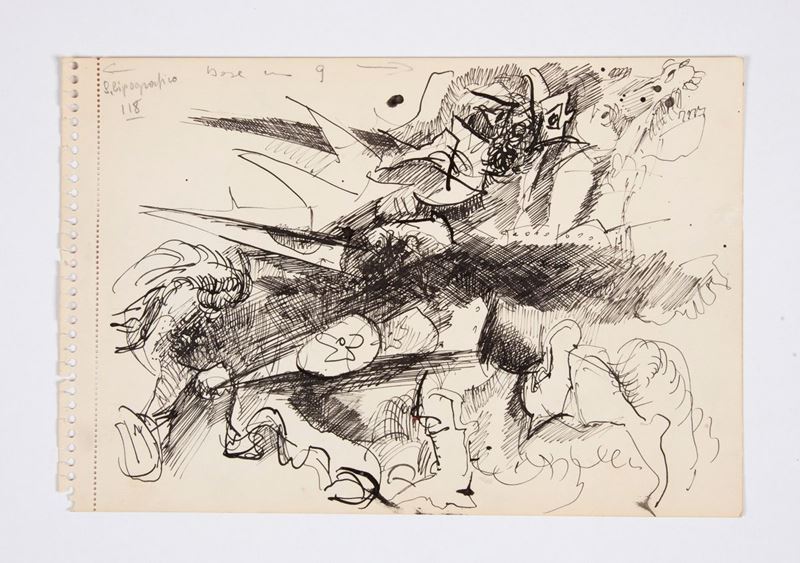 Edouard Pignon - Bozzetto per la Copertina del Catalogo della Mostra Personale alla Galleria la N...