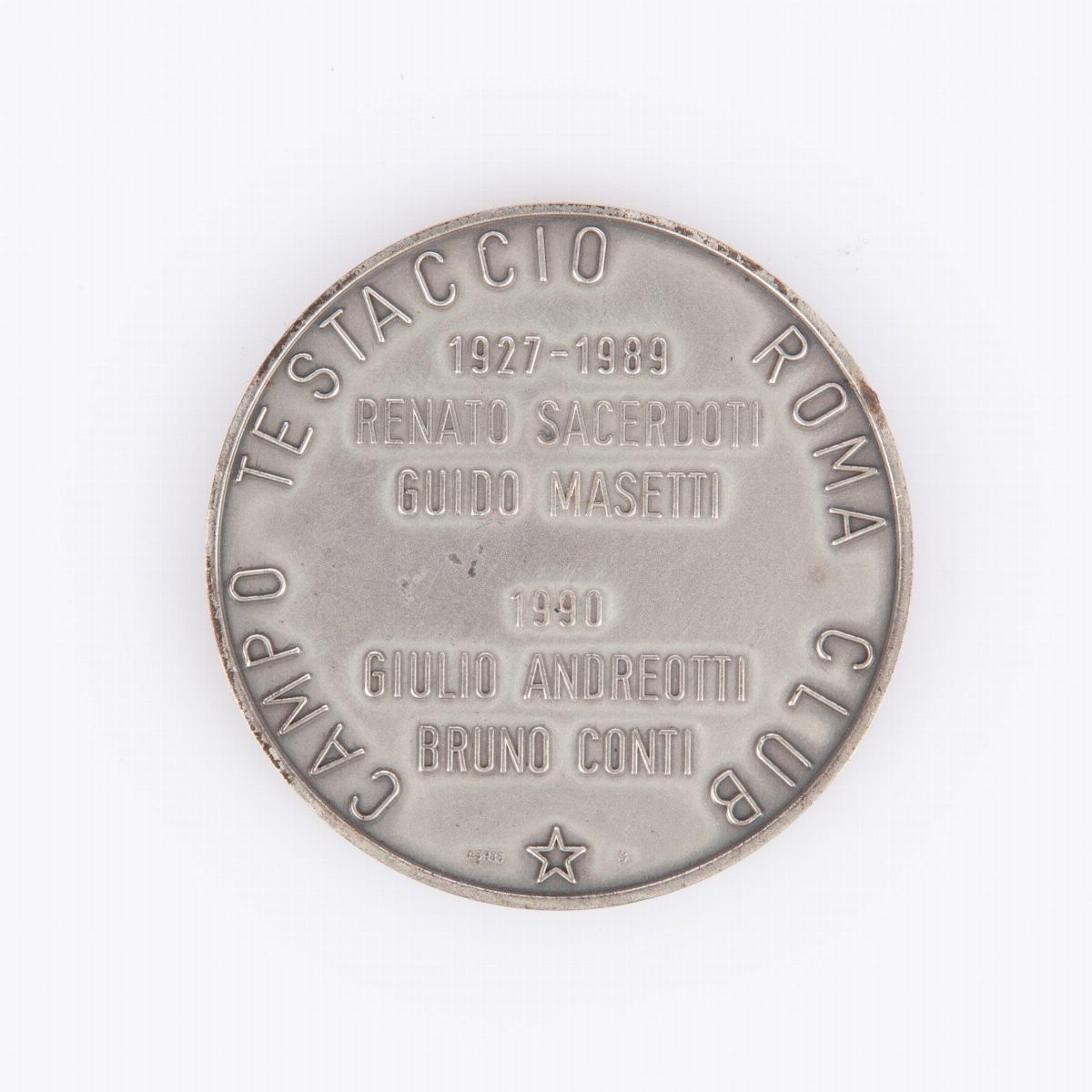 Medaglia in Argento 986/000 Ipzs Premio Campo Testaccio 1927-1989-1990