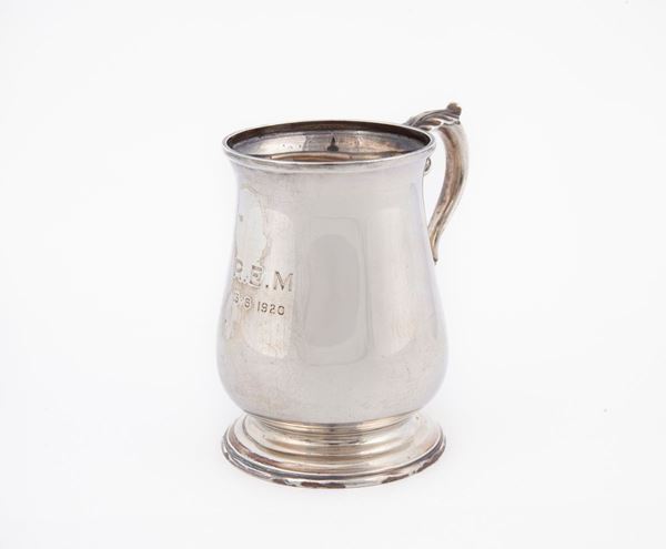 Piccolo boccale in argento, Sheffield 1919, argentieri Hatkin Brothers