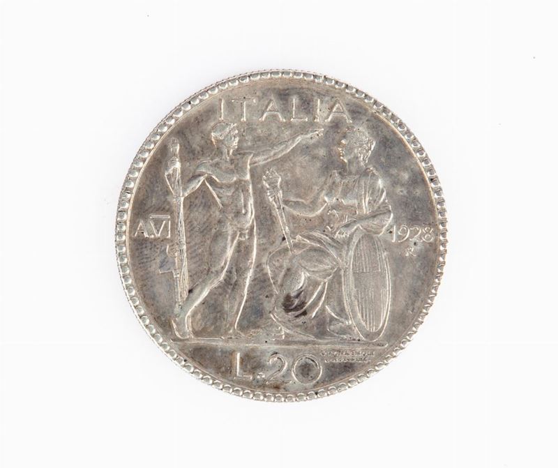 20 Lire Vittorio Emanuele III 1928 a.VI Regno D'italia