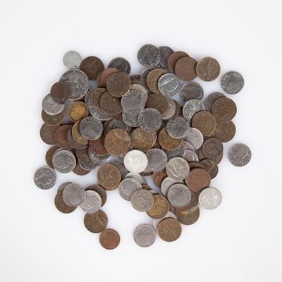 Lotto di Monete di Metallo Vile Regno D'italia Vittorio Emanuele III e Repubblica Italiana