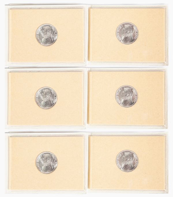 Lotto 6 monete da 1000 Lire Giovanni Paolo I Città del Vaticano  - Asta Numismatica: Monete, Medaglie e Carta Moneta - Casa d'Aste Arcadia