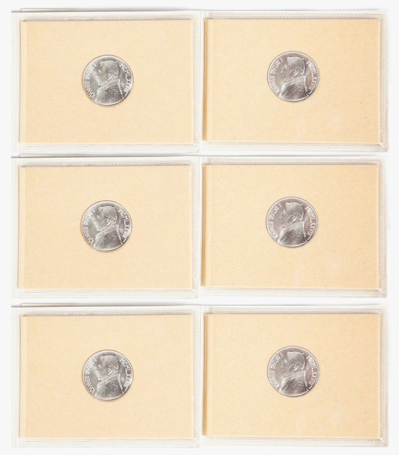 Lotto 6 Monete da 1000 Lire Giovanni Paolo i Città del Vaticano
