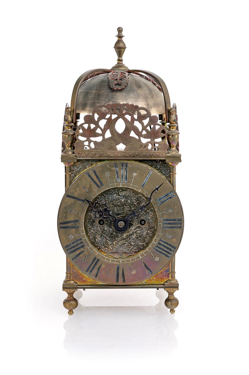 Replica di Orologio a lanterna in ottone con suoneria ad ore al passaggio su campana