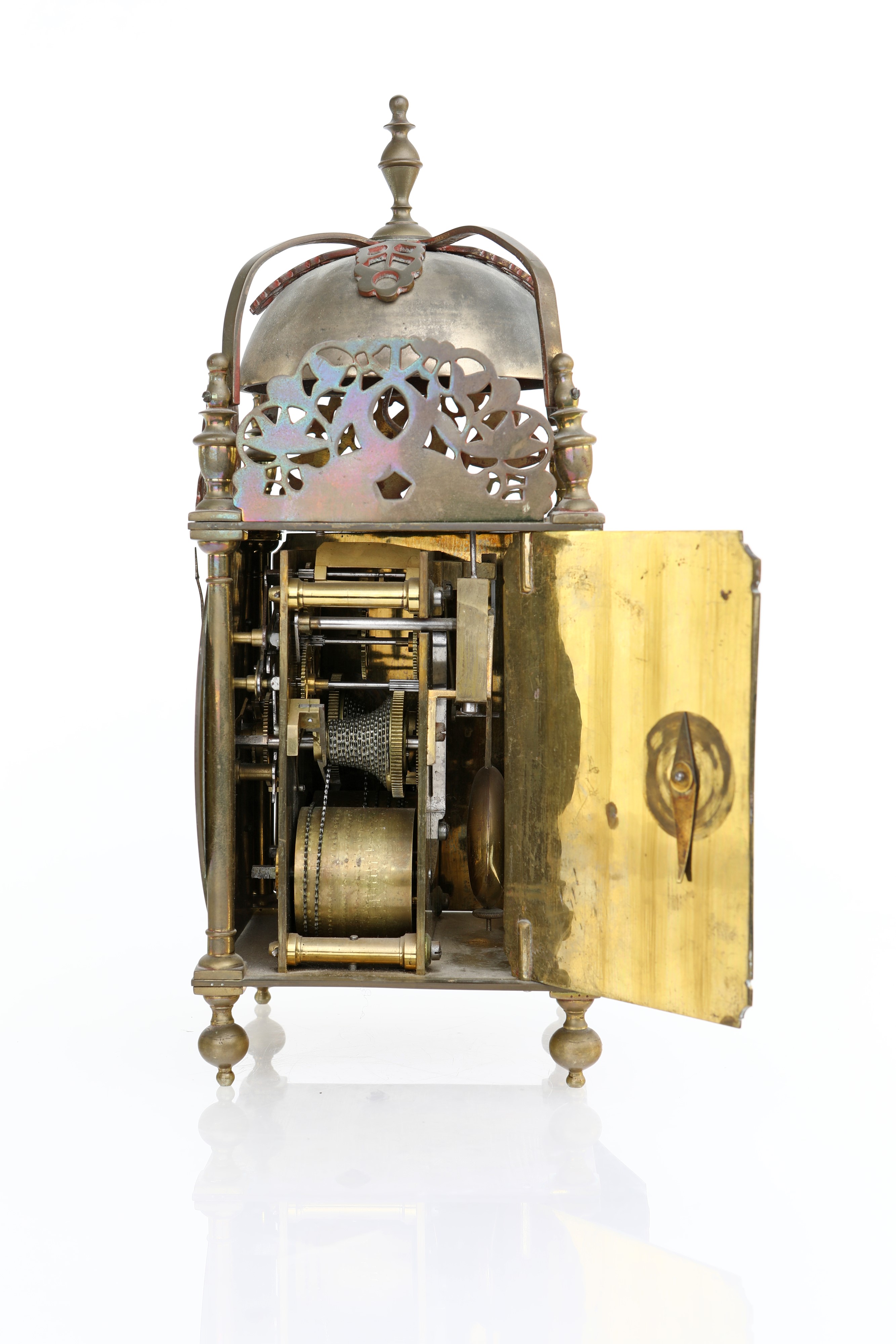 Replica di Orologio a lanterna in ottone con suoneria ad ore al passaggio su campana