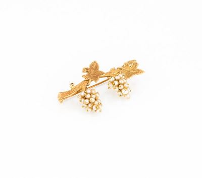Spilla in Oro Giallo a Grappolo D'uva