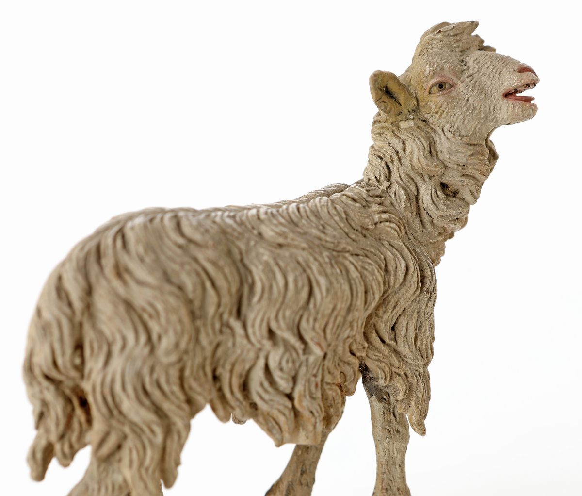 Pecora Belante in Terracotta Policroma