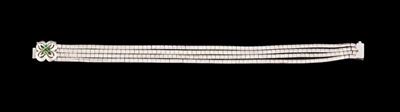 Bracciale in Oro Bianco con Smeraldini