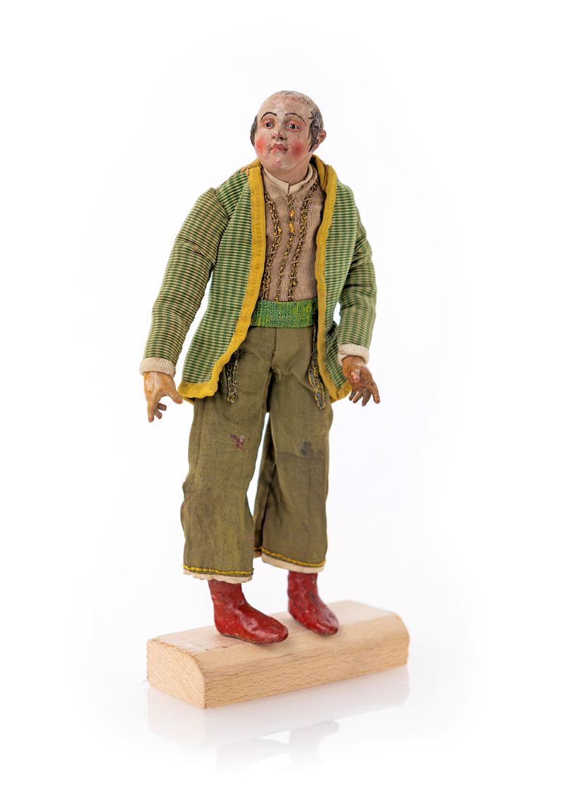 Giovane villano nobile calvo con folti favoriti