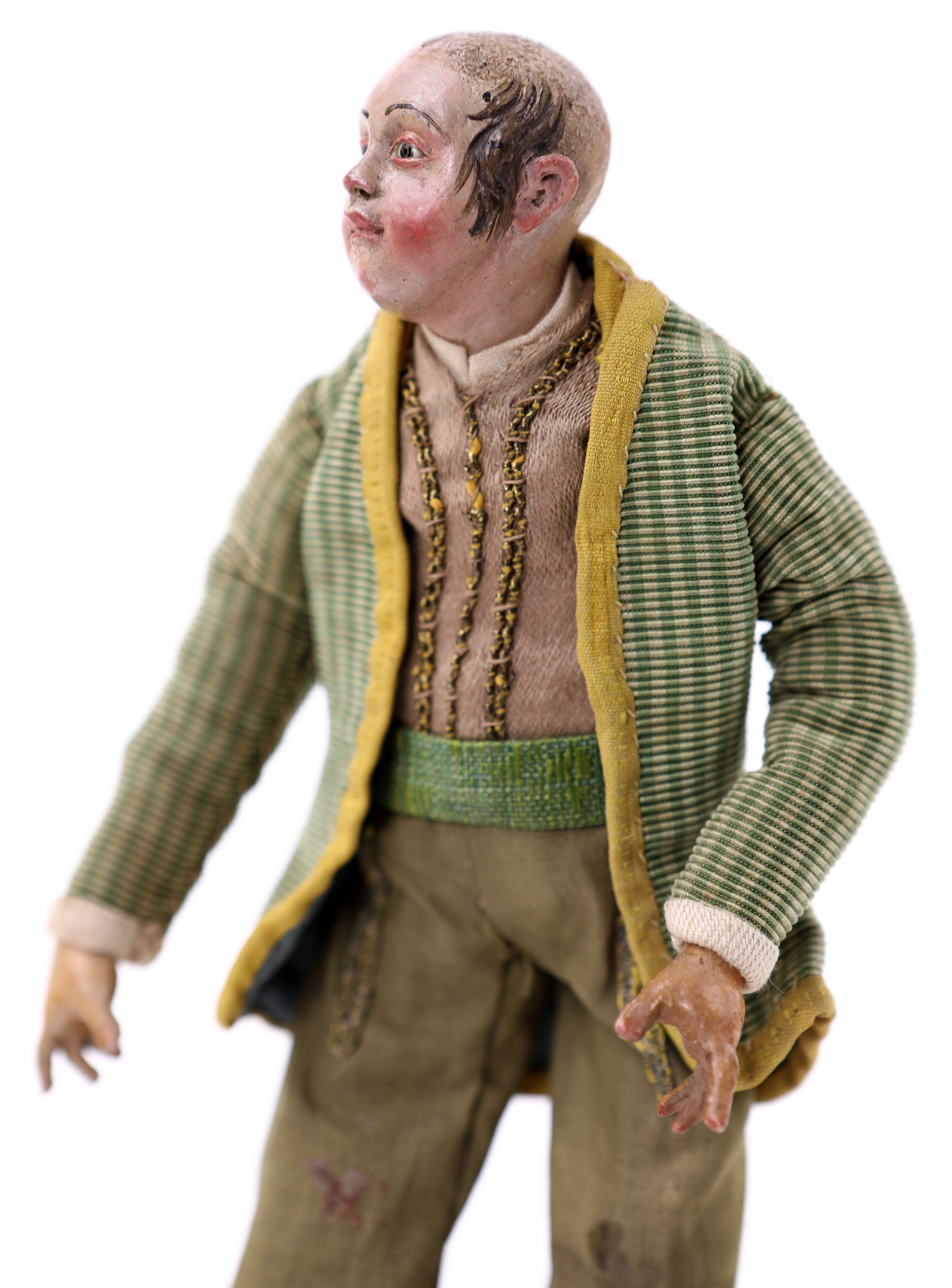 Giovane villano nobile calvo con folti favoriti