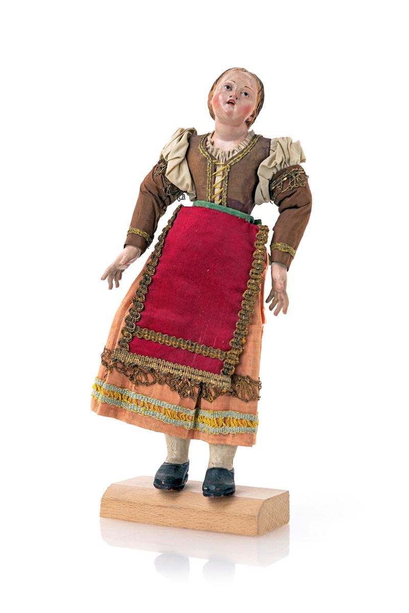 Giovane popolana con bocca socchiusa