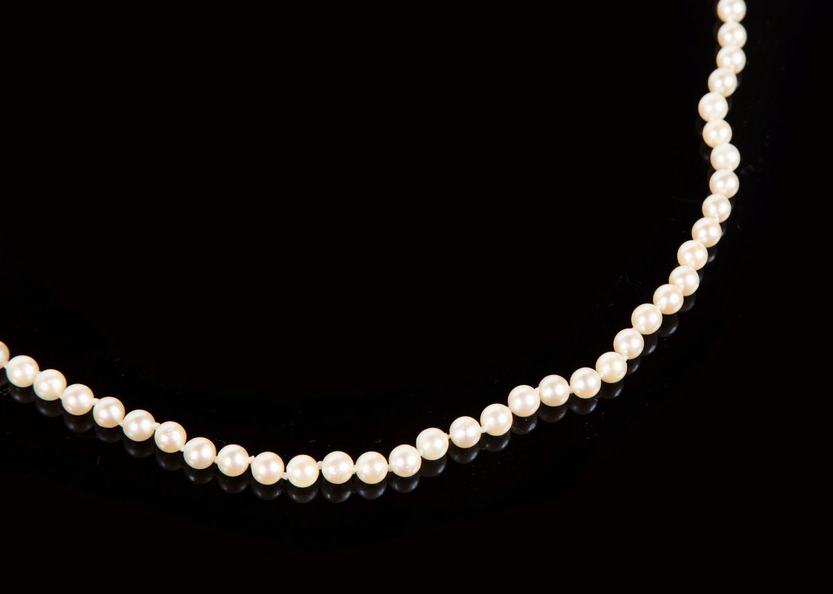Collana Microperle Chiusura in Argento
