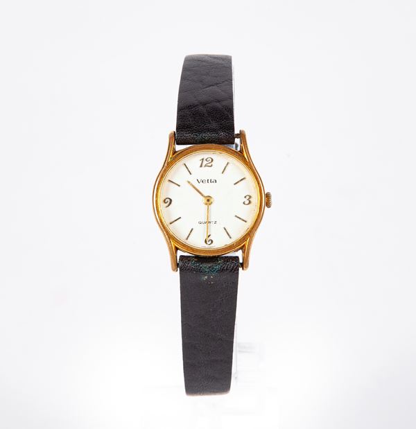 Vetta - orologio da polso al quarzo da donna in acciaio e metallo dorato