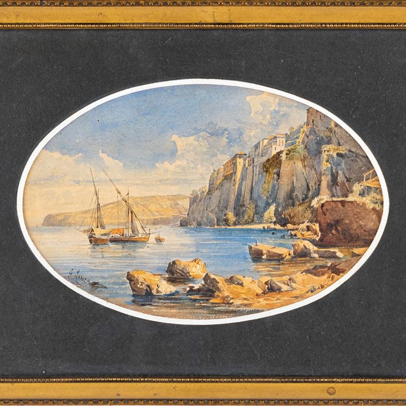 Giovanni Giordano Lanza - Imbarcazione a Sorrento