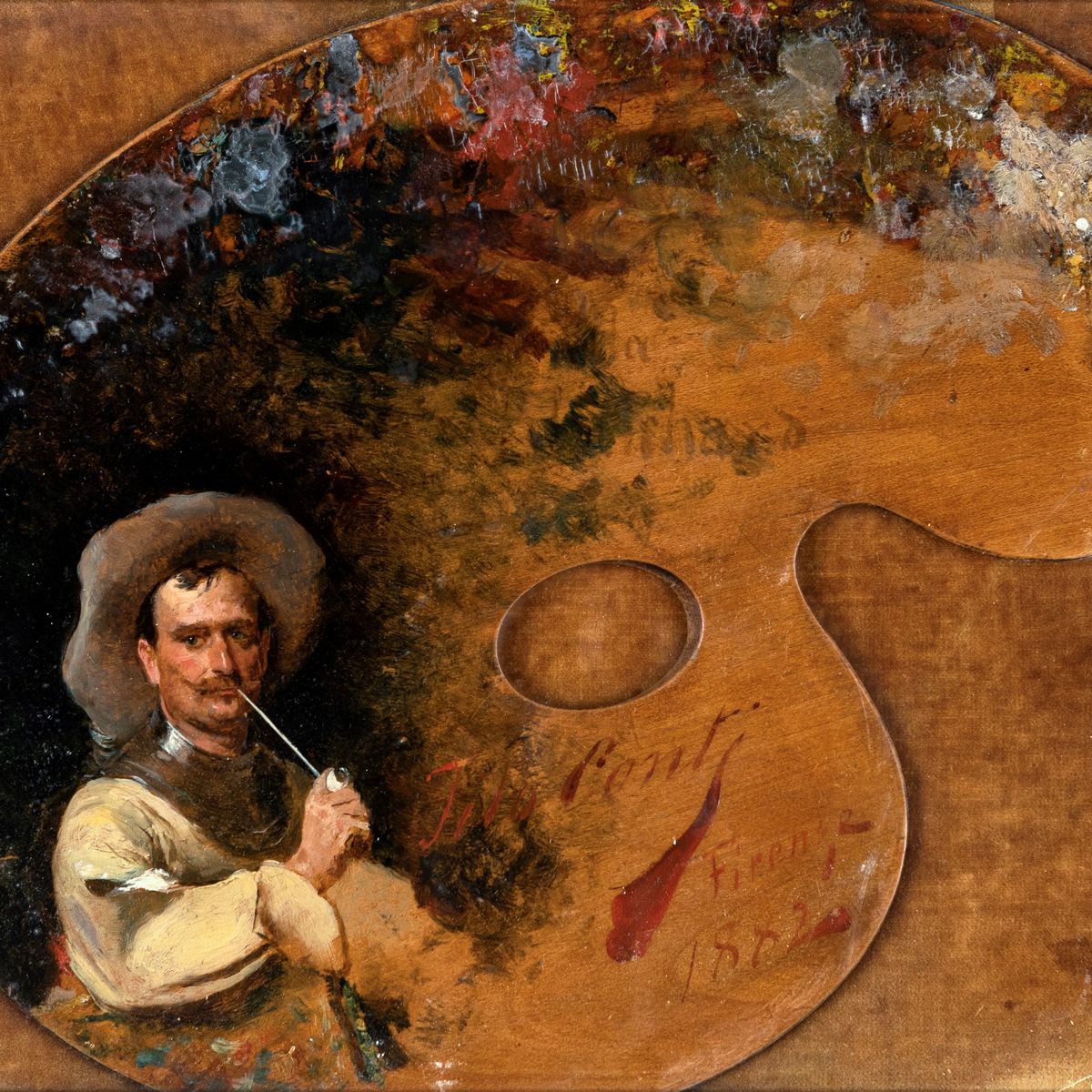 Tito Conti - Autoritratto con la Pipa