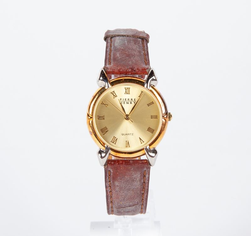 Pierre Henry - Orologio da Polso al Quarzo da Uomo in Metallo e Metallo Dorato
