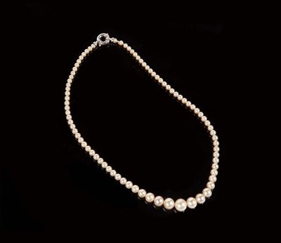 Collana di Simil-perle a Gradazione con Chiusura in Argento