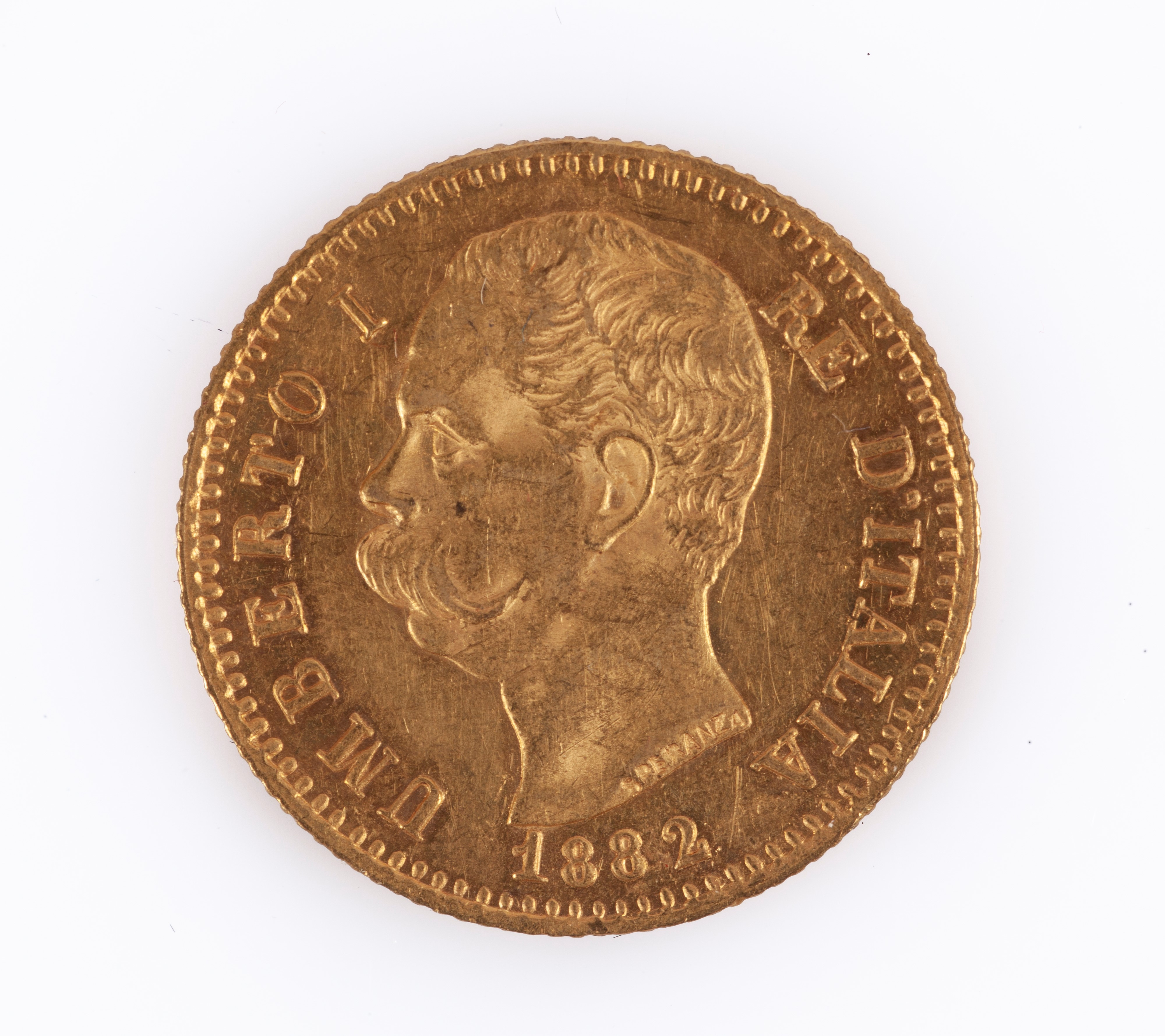 20 Lire in Oro Umberto i 1882