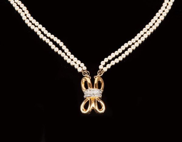 Collana di similperle a 4 fili