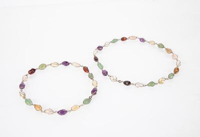 Coppia di Collane in Argento e Pietre Dure