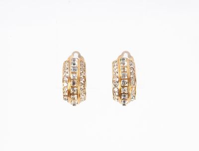 Coppia di Orecchini in Metallo e Strass
