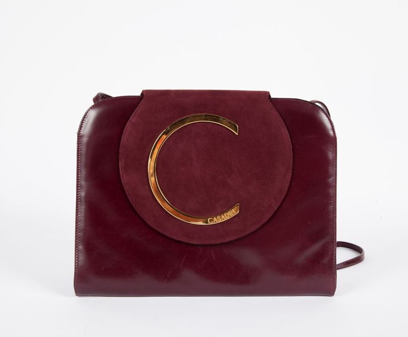 Casadei, Pochette in Pelle e Tessuto.